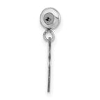 Sterling Silver Rhodium-plated MeMi Heart Lock Charm