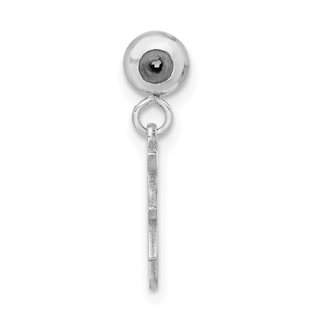 Sterling Silver Rhodium-plated MeMi Good Luck Charm
