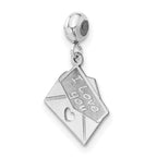 Sterling Silver Rhodium-plated MeMi Love Letter Charm