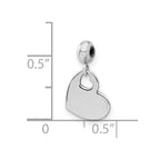 Sterling Silver Rhodium-plated MeMi Heart Charm