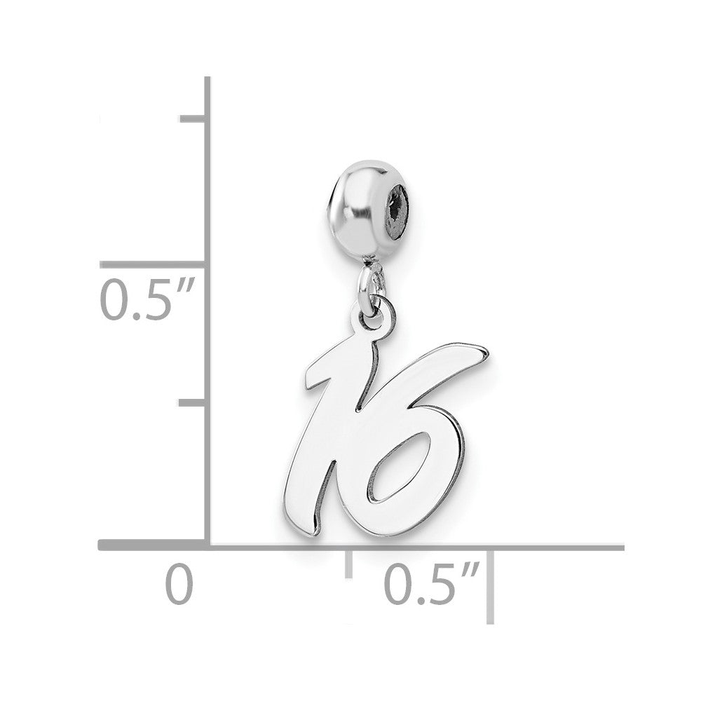Sterling Silver Rhodium-plated MeMi 16 Charm