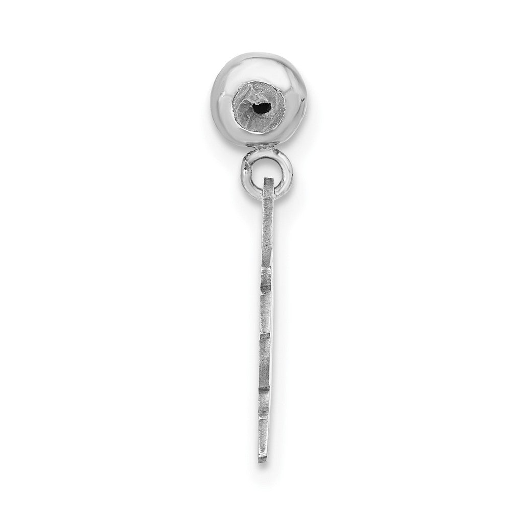 Sterling Silver Rhodium-plated MeMi XOX Charm