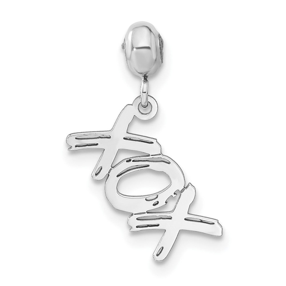Sterling Silver Rhodium-plated MeMi XOX Charm