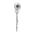 Sterling Silver Rhodium-plated MeMi Crystal Boy Charm
