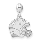 Sterling Silver Rhodium-plated MeMi Football Helmet Charm