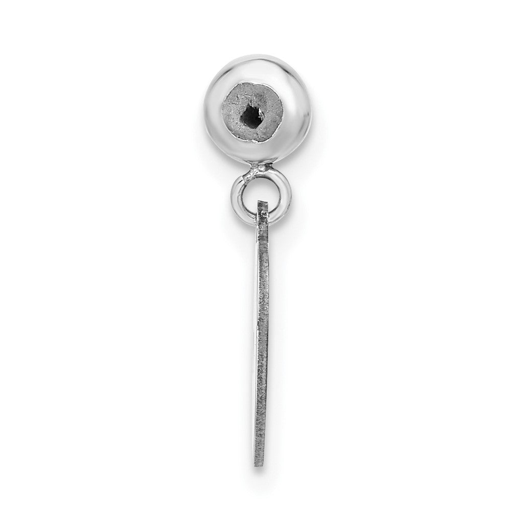 Sterling Silver Rhodium-plated MeMi Heart Puzzle Charm