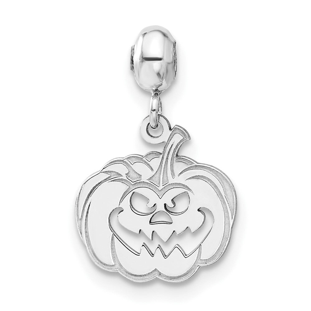 Sterling Silver Rhodium-plated MeMi Pumpkin Charm