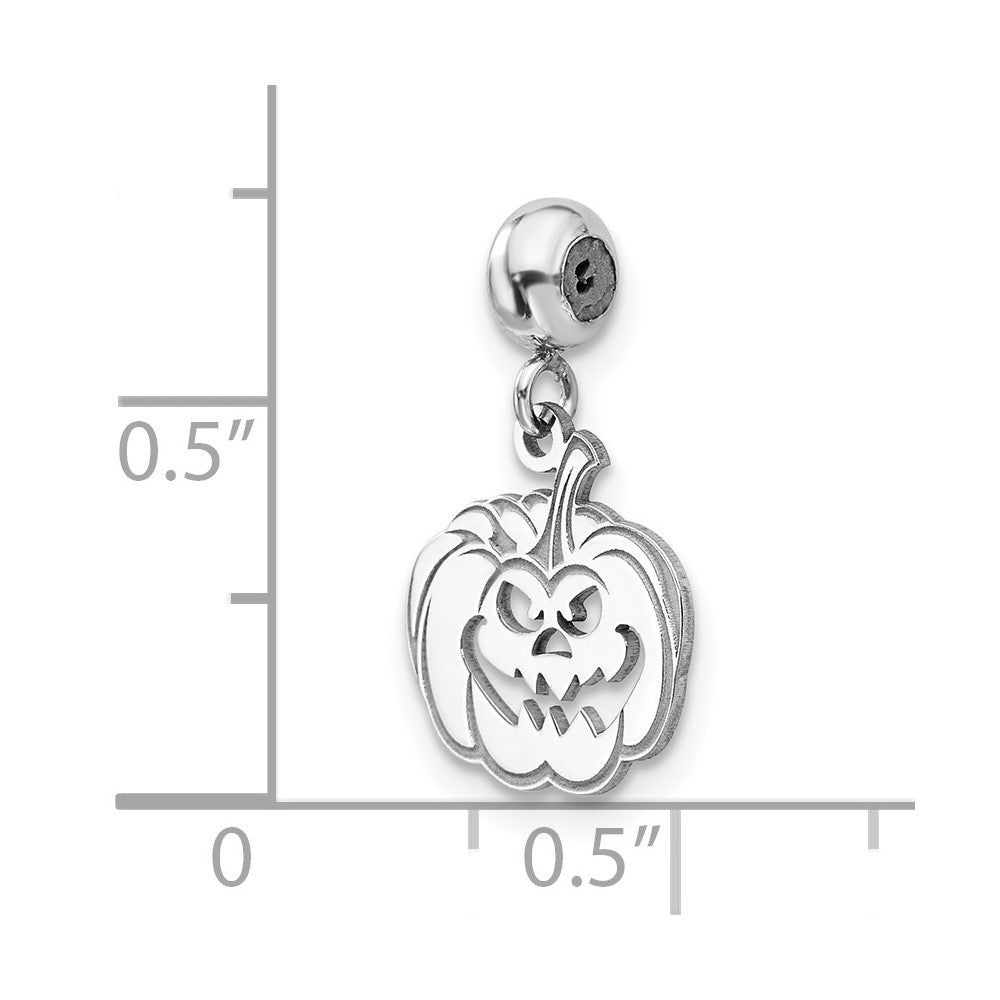 Sterling Silver Rhodium-plated MeMi Pumpkin Charm