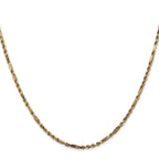14K 2.25mm Diamond-cut Milano Rope with Lobster Clasp Chain