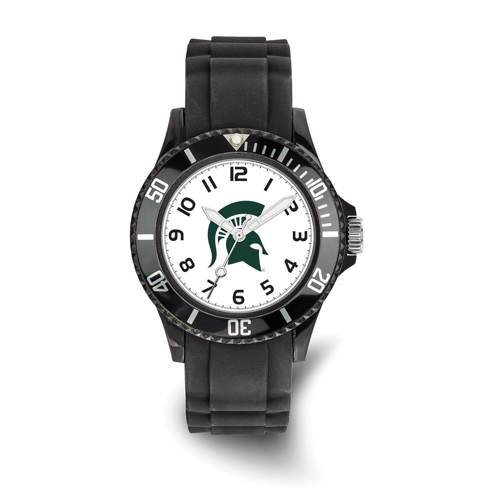 LogoArt Michigan State University Scholastic Silicone Strap Quartz Watch