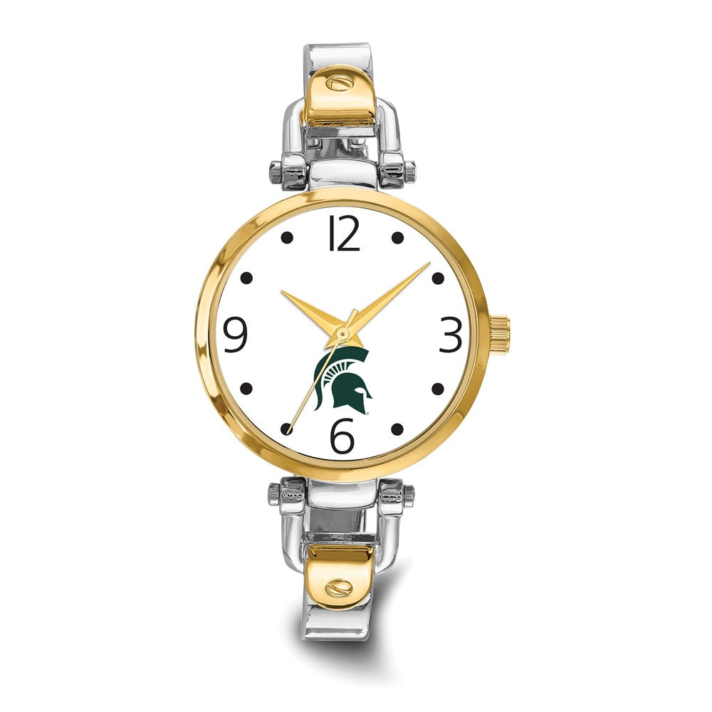 LogoArt Michigan State University Elegant Ladies Two-tone Quartz Bracelet Watch