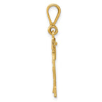 14k Medium Diamond-cut Number 22 Charm