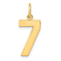 14k Medium Polished Number 7 Charm