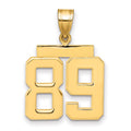 14k Medium Polished Number 89 Charm