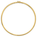 14k Polished 4mm Standard Weight Domed Omega Necklace