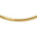 14k Polished 4mm Standard Weight Domed Omega Necklace