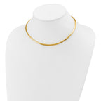14k Polished 4mm Lightweight Domed Omega Necklace
