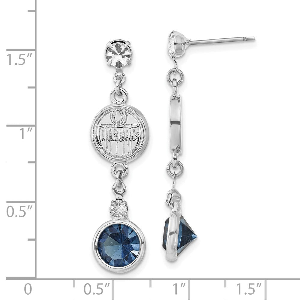 NHL Edmonton Oilers Crystal Dangle Earrings
