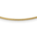 14K Polished 1.4mm 16 inch Round Omega Necklace