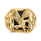 IB Goodman 14k Onyx Eagle Mens Ring