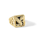 IB Goodman 14k Onyx Eagle Mens Ring