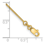14K .8mm Octagonal Snake with Lobster Clasp Bracelet