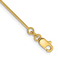 14K .8mm Octagonal Snake with Lobster Clasp Bracelet