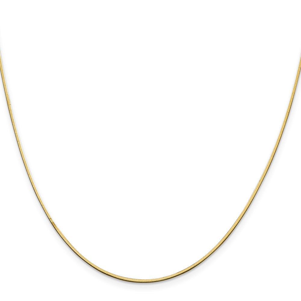 14K 1mm Octagonal Snake with Lobster Clasp Chain