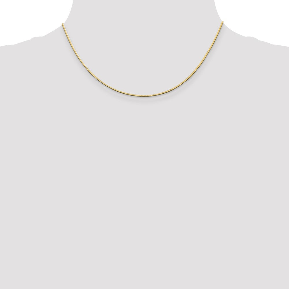 14K 1mm Octagonal Snake with Lobster Clasp Chain