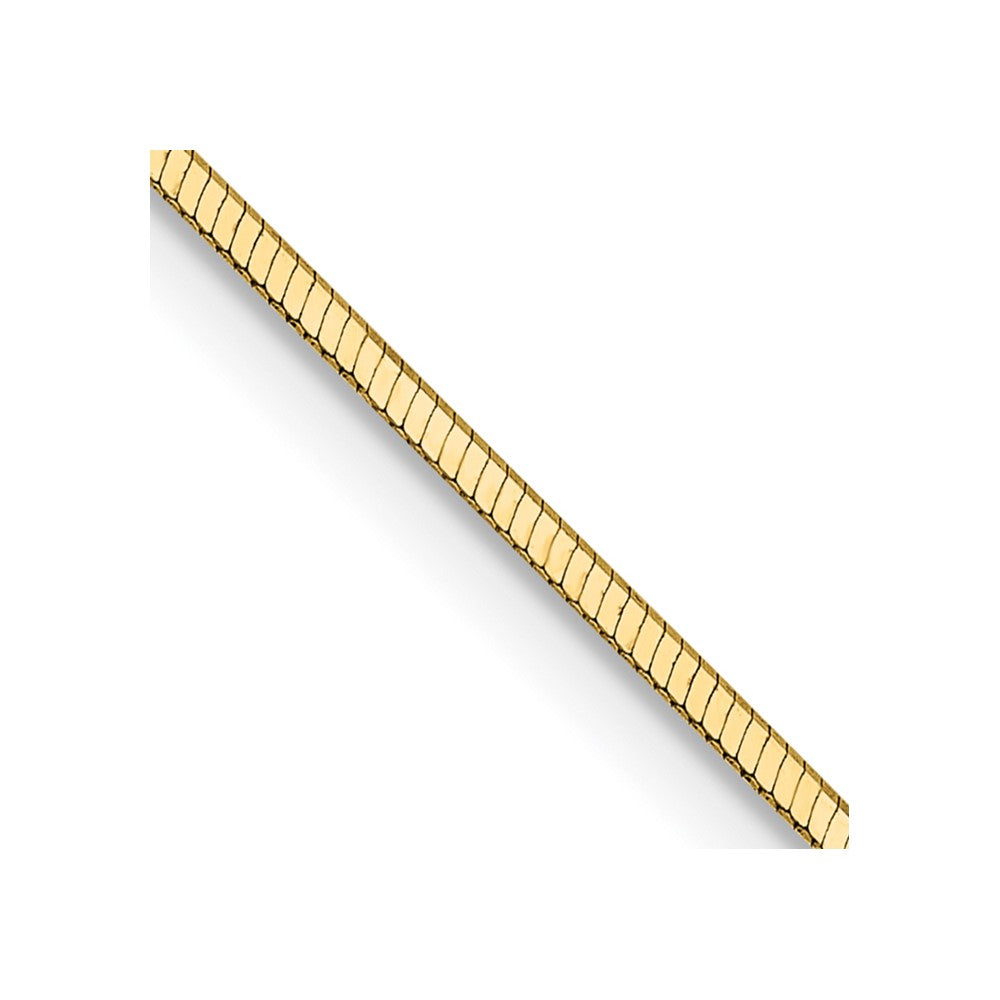 14K 1mm Octagonal Snake with Lobster Clasp Chain