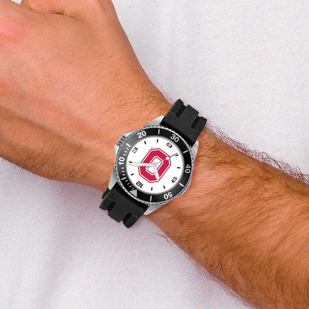 LogoArt Ohio State University Collegiate Gents Silicone Strap Quartz Watch