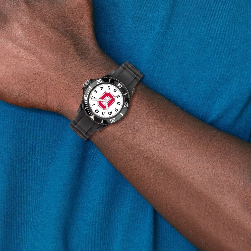 LogoArt Ohio State University Scholastic Silicone Strap Quartz Watch