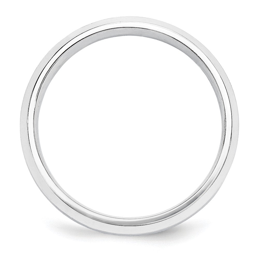 Platinum 5mm Polished Beveled Edge Wedding Band