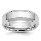 Platinum 6mm Polished Beveled Edge Wedding Band