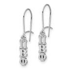 Sterling Silver Polished Pi Beta Phi Dangle Earrings