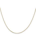 14K .5mm Box with Spring Ring Clasp Chain
