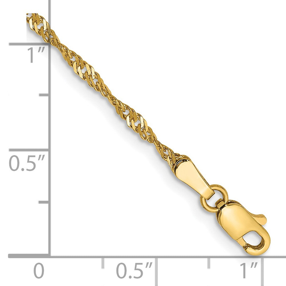 14K 1.70mm Singapore with Lobster Clasp Chain