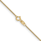 14K .9mm Curb with Spring Ring Clasp Pendant Chain