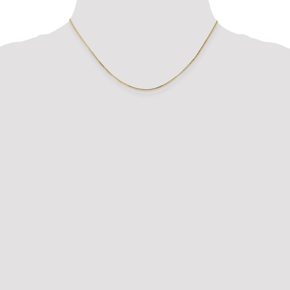 14K .9mm Curb with Spring Ring Clasp Pendant Chain