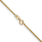 14K 1.4mm Curb with Spring Ring Clasp Pendant Chain
