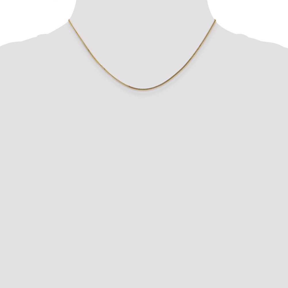 14K 1.4mm Curb with Spring Ring Clasp Pendant Chain