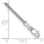 14K White Gold 1.7mm Spiga with Lobster Clasp Bracelet