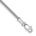 14K White Gold 1.7mm Spiga with Lobster Clasp Bracelet