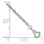 14K White Gold 1.4mm Singapore with Spring Ring Clasp Chain