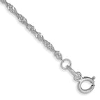14K White Gold 1.4mm Singapore with Spring Ring Clasp Chain