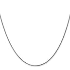 14K White Gold 1.05mm Diamond-cut Spiga with Spring Ring Clasp Chain