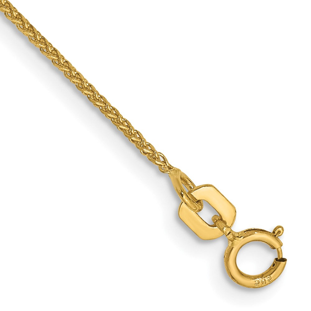14K 1.05mm Diamond-cut Spiga with Spring Ring Clasp Bracelet