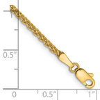 14K 2.1mm Diamond-cut Spiga with Lobster Clasp Bracelet
