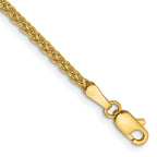 14K 2.1mm Diamond-cut Spiga with Lobster Clasp Bracelet