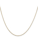 14K .6mm Diamond-cut Round Open Link Cable with Spring Ring Clasp Chain